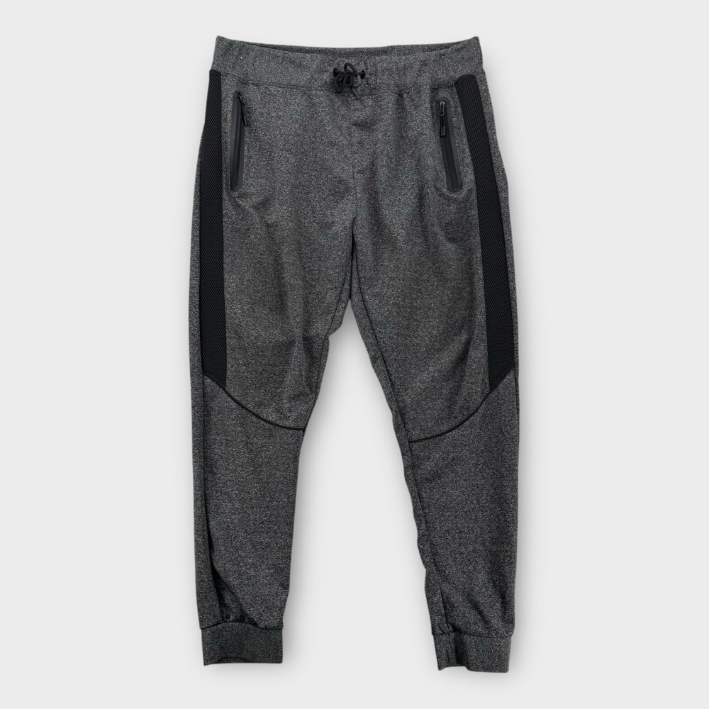 Fried Denim Mens 3XL Gray Jogger Pants Tapered Stretch Zip Pocket Athleisure